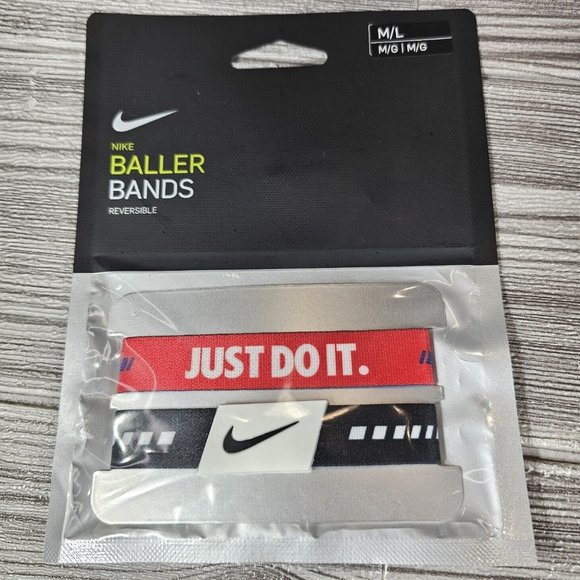Nike Baller Bands Reversible - Red/White/Black - Size M/L - NEW - Picture 1 of 4